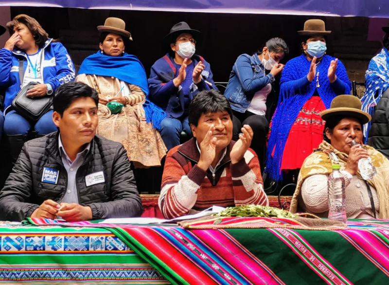 Verantwortlicher der Wahlkampagne und Parteivorsitzender der MAS, Evo Morales, hat sein Ziel verfehlt