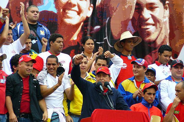 In seiner Rede rief Hugo Chávez die StudentInnen zur Einheit und zur aktiven Beteiligung am politischen Prozess auf