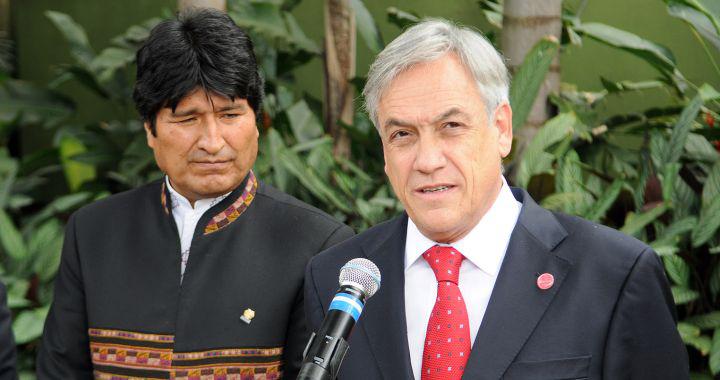 Evo Morales und Sebastian Piñera am Rande des Mercosur-Gipfels