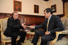 Ignacio Ramonet und Rafael Correa