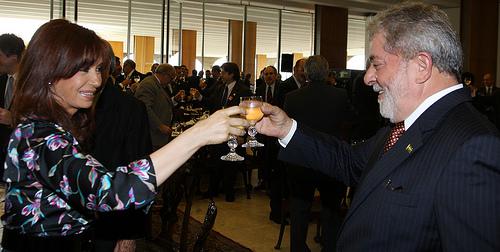 Fernández mit Brasiliens Ex-Präsidenten Da Silva