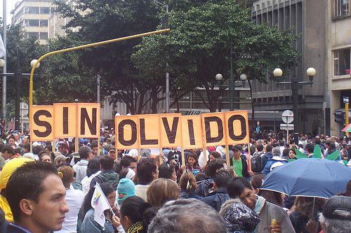 Marsch für die Verschwundenen in Kolumbien im März 2008