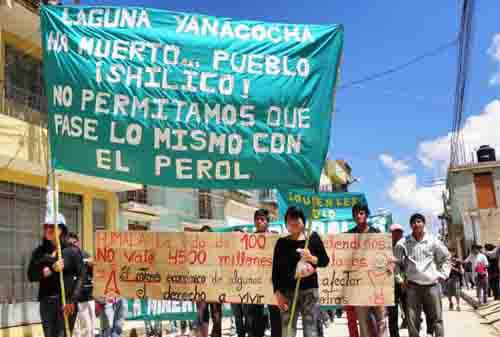 Demonstration gegen die Mine Conga