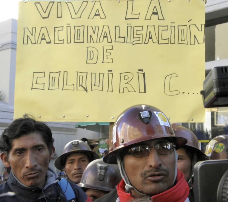 Die Mehrheit der Bergleute in Colquiri sind für die Nationalisierung