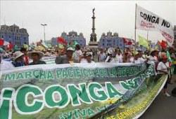 Proteste gegen das Conga-Projekt in Peru