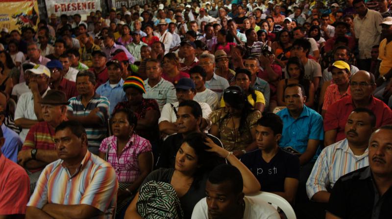 Treffen von Mitglieder der "Marcha Patriótica" in der Stadt Barranquilla