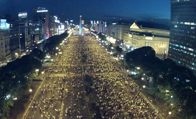 Demonstranten in Buenos Aires