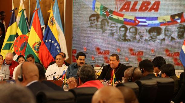 ALBA-Vertreter im Präsidentenpalast in Caracas