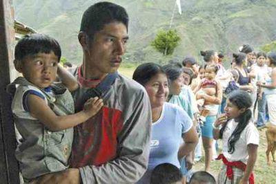 Flüchtlinge in Monte Redondo im Departement Cauca