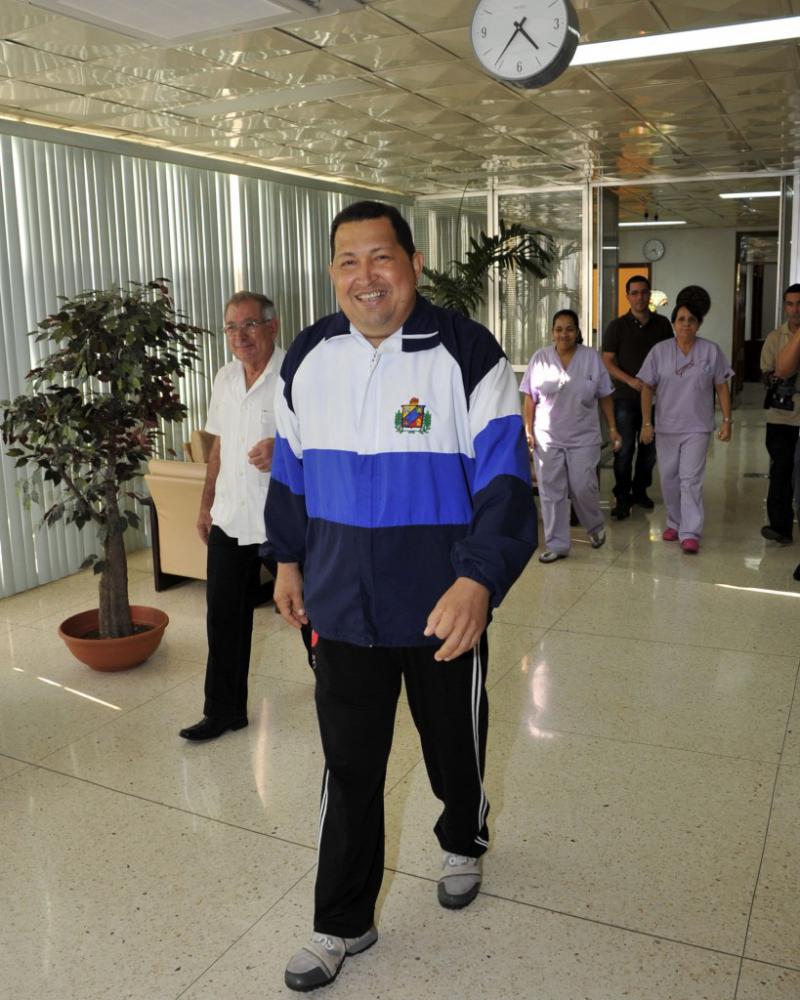 Soll Optimismus verbreiten: Hugo Chávez nach seiner Operation in Havanna