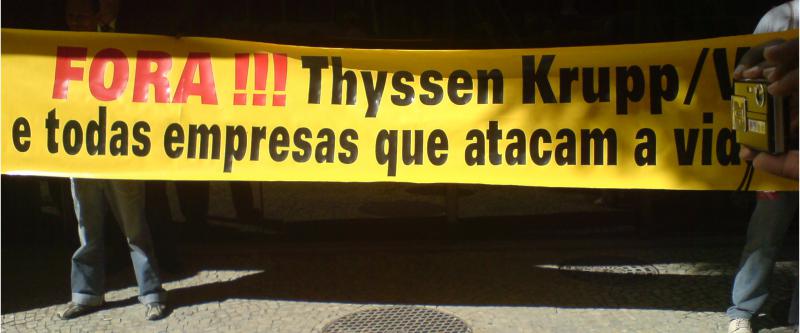 Protest gegen Thyssen-Krupp / Vale in Rio