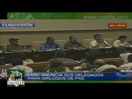 FARC-Sprecher bei einer Pressekonferenz in Havanna