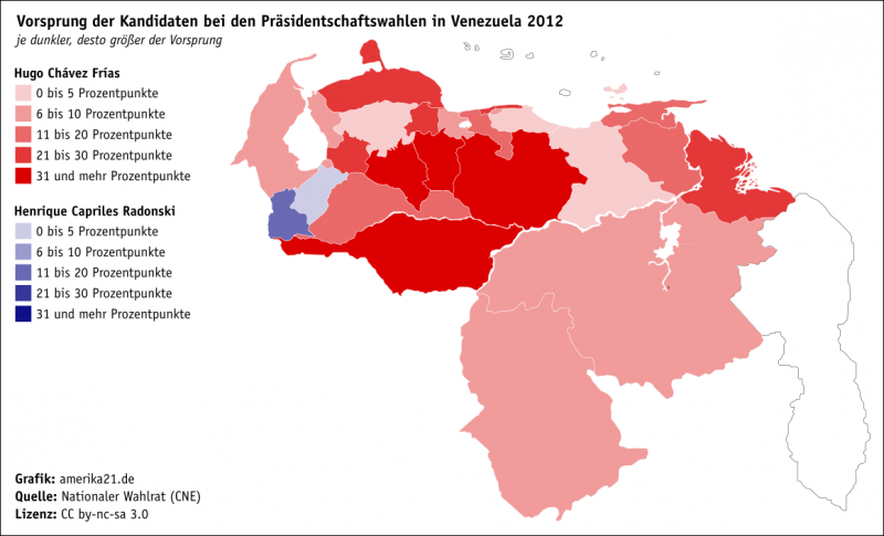 Grafik 1: Stimmenanteile in den Bundesstaaten 2012