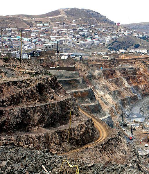 Bergbaugebiet Cerro Pasco in Peru