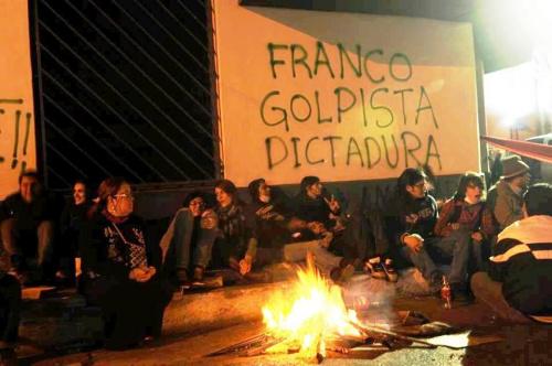 Proteste gegen den Staatsstreich in Asunción