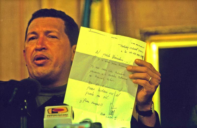 Chávez schildert die Stunden des Putsches und seiner Entführung
