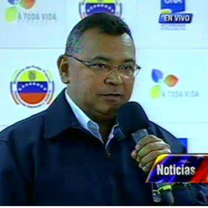 Der venezolanische Innen-und Justizminister Nestor Reverol bei der Vorstellung des ONA-Jahresberichtes