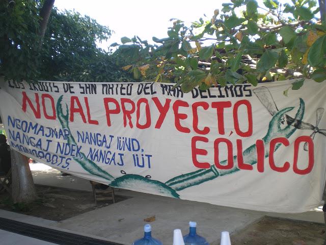 Protestaktion in San Dionisio del Mar gegen größtes Windkraftprojekt Lateinamerikas