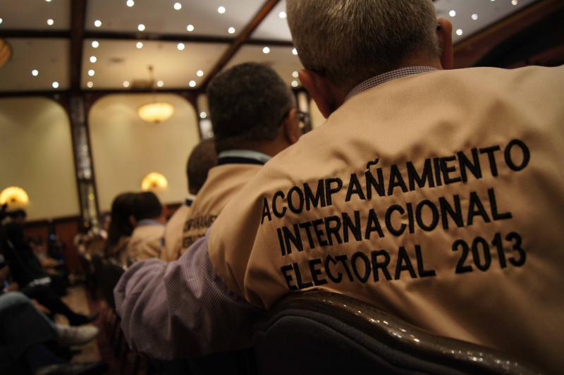Internationale Wahlbegleiter der Präsidentschaftswahlen 2013 in Venezula.