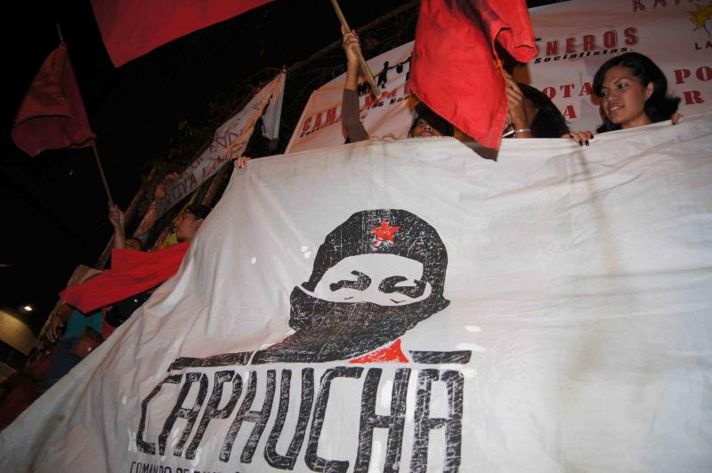 Mit dabei Campagna Popular Hugo Chávez (Capucha), eine Zusammenschluss aus 40 Basisgruppen und politischen Organisationen.