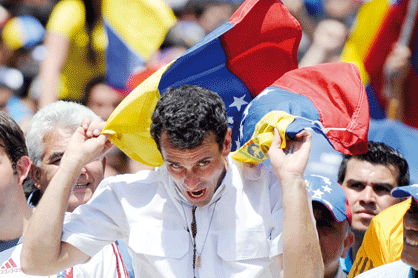 Der Kandidat des rechtsgerichteten Oppositionsbündnisses MUD, Henrique Capriles