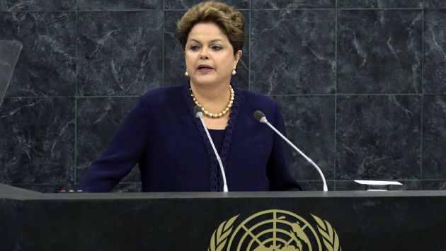 Dilma Rousseff bei ihrer Ansprache vor der Generalversammlung der Vereinten Nationen in New York