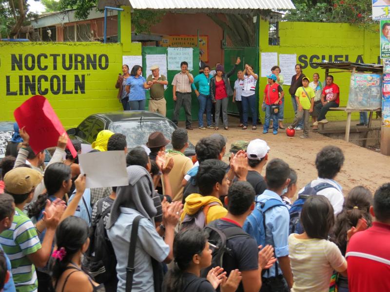 Demonstrationszug durch Tegucigalpa