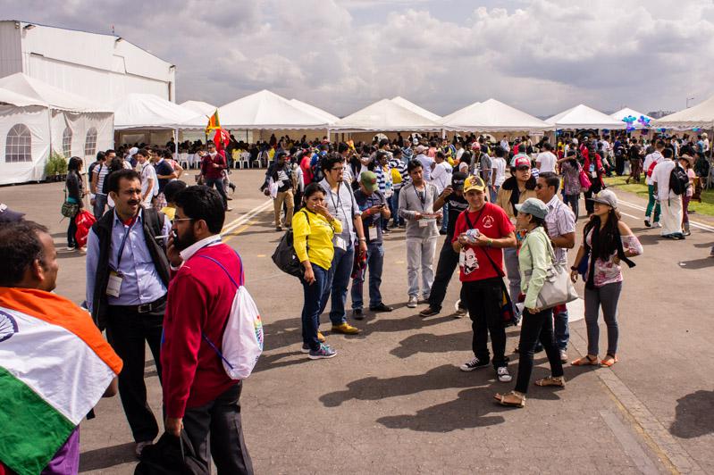 Die Weltfestspiele finden auf dem Gelände des ehemaligen Flughafens in Quito statt