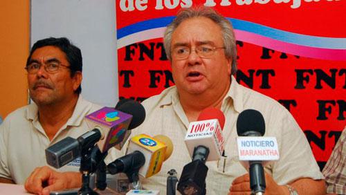 Gustavo Porras, Generalsekretär des Gewerkschaftsverbandes Frente Nacional de los Trabajadores, unterstützt die Reform