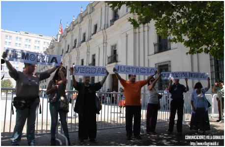 Proteste vor dem chilenischen Regierungspalast