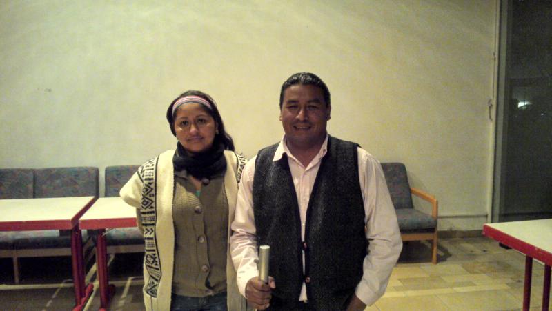 Janeth Paja und Ernesto Cunda von der indigenen Organisation ACIN.
