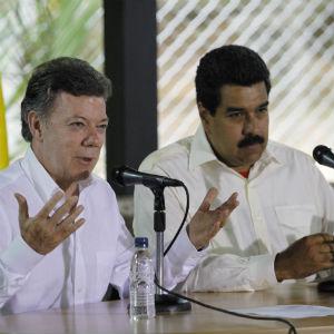 Juan Manuel Santos und Nicolás Maduro
