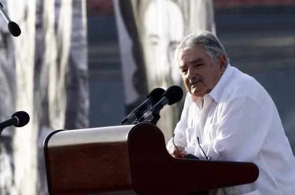 Uruguays Präsident José Mujica - er war bereits zuvor zum Staatsbesuch in Kuba eingetroffen