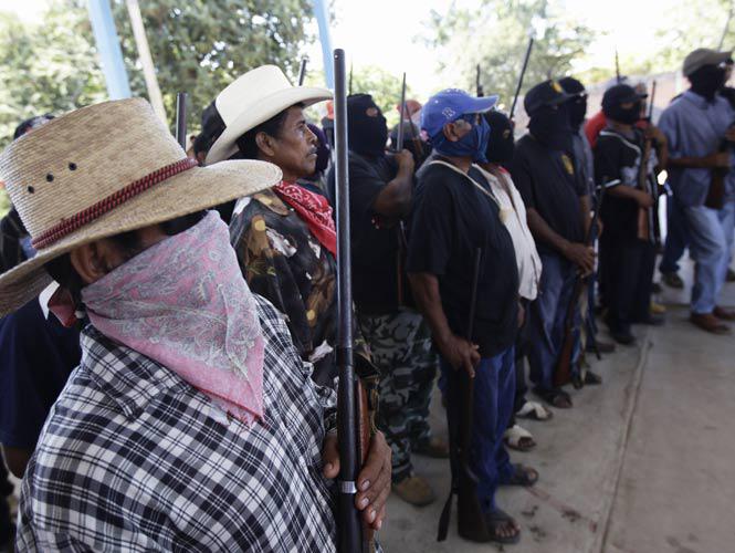 Kommunitäre Polizei in einem Dorf im Bundesstaat Guerrero