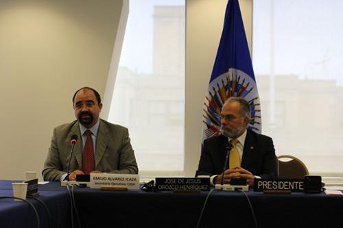 CIDH-Vorsitz: Geschäftsführer Emilio Alvarez (li.) und Präsident José de Jesús Orozco