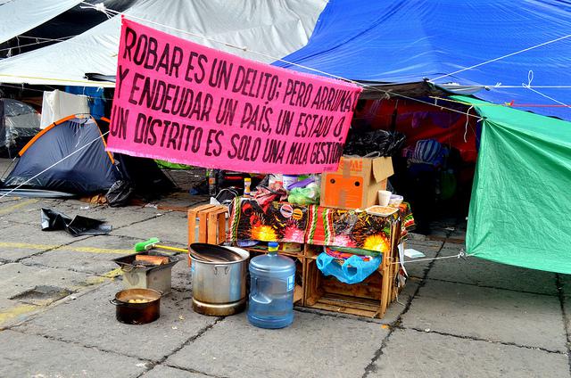 Im Protestcamp der Lehrer in Mexiko-Stadt