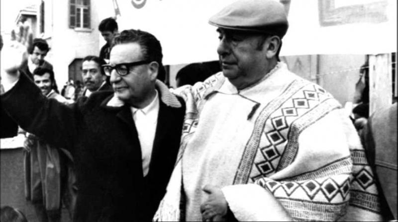 Salvador Allende und Pablo Neruda (1964)