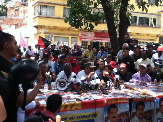 Pressekonferenz im Stadtteil San Augustin, Caracas