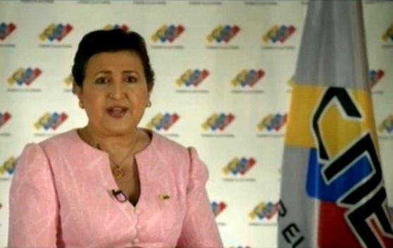 Die Präsidentin der unabhängigen venezolanischen Wahlbehörde (CNE), Tibisay Lucena
