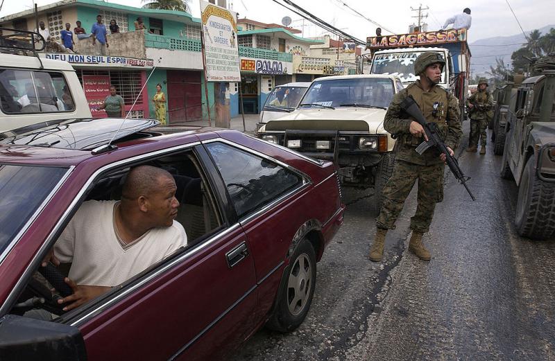 Soldat der UN-Truppe MINUSTAH in Haiti