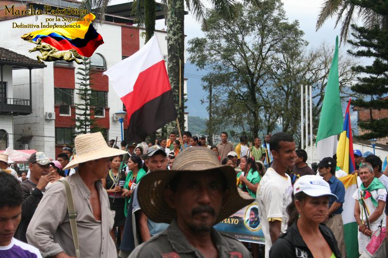 Mobilisierung der Marcha Patriótica im Bundesstaat Putumayo am 20. Juli 2013