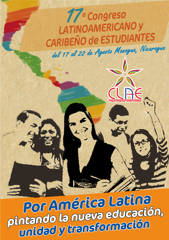 Plakat zum 17. Kongress der lateinamerikanischen und karibischen Studentinnen und Studenten