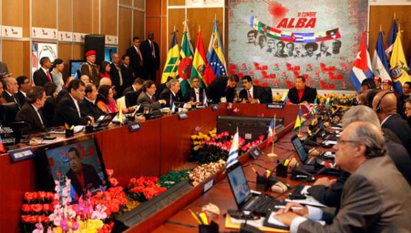 ALBA-Konferenz in einem Archivbild des lateinamerikanischen TV-Senders Telesur