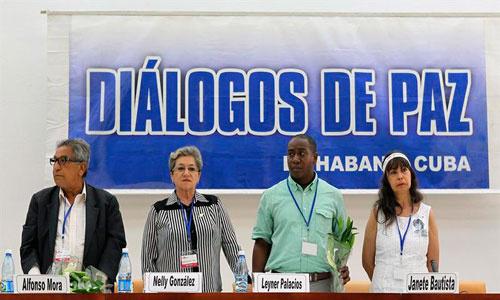 Vertreter der Opfer am Verhandlungstisch der Friedensgespräche zwischen FARC und kolumbianischer Regierung
