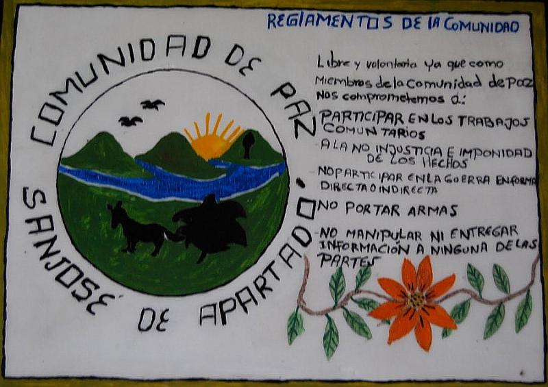 Die Friedensgemeinde San José de Apartadó wurde im März 1997 von Bauernfamilien in der Region Urabá geschaffen