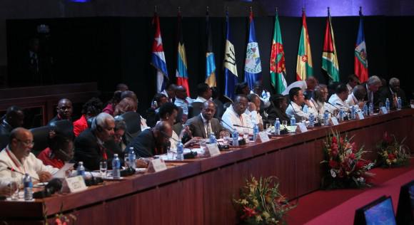 Teilnehmer am fünften Gipfel "CARICOM-Kuba" in Havanna