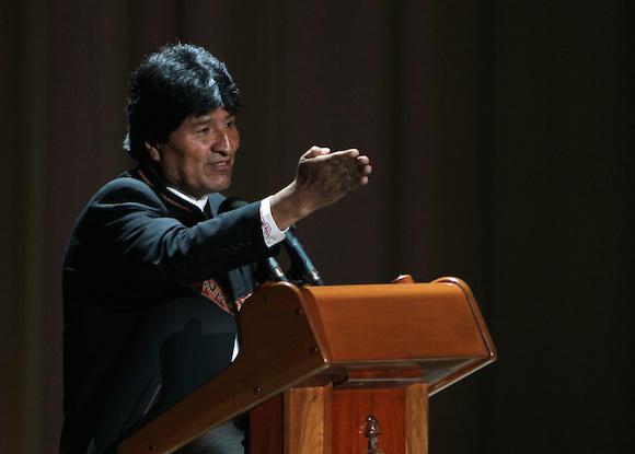 Evo Morales bei seiner Ansprache in Havanna