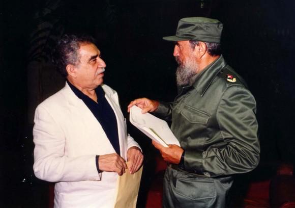 Garcia Marquez und Fidel Castro im Gespräch