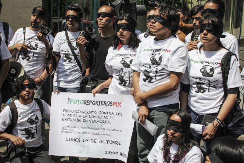 Protestaktion von Fotoreportern in Veracruz