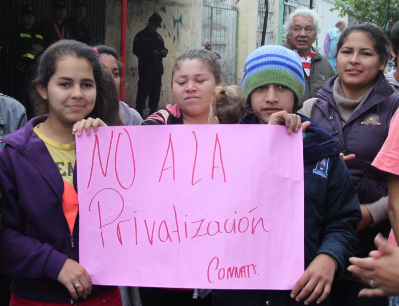 "Nein zur Privatisierung"